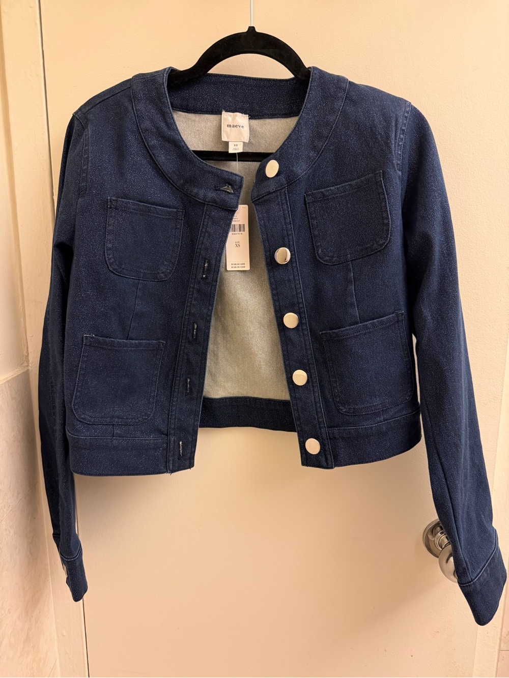 Maeve Denim Lady Jacket with Sparkle detail- NWT